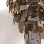 Eurofase 43873-012 Brushed Brass Cocolina, Chandelier, 39-light, 71'', Brushed Brass, Mixed Glass Image 1