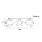Eurofase Nymark,3lt Led Surface Mnt,wht