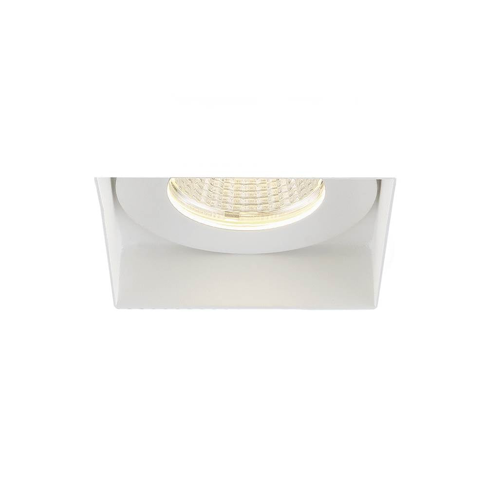 Eurofase 28717-30-010 White Amigo 15w 1 Light Square Trimless Downlight 3000k White Image 3