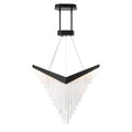 Eurofase Vivien, Chandelier, 32'', Matte Black, Crystalic Acrylic