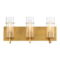 Eurofase Pista, Vanity, 3lt, 19'', Gold, Clear Glass