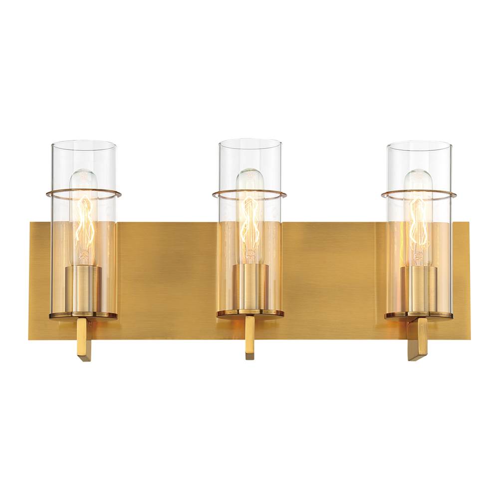 Eurofase Pista, Vanity, 3lt, 19'', Gold, Clear Glass