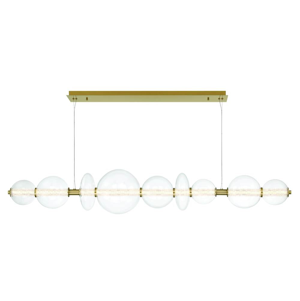 Eurofase 47257-016 Gold Atomo, Chandelier, 9-light, 74'', Gold, Clear Glass Image 3