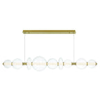 Eurofase 47257-016 Gold Atomo, Chandelier, 9-light, 74'', Gold, Clear Glass Image 3