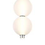 Eurofase 47190-023 Polished Nickel Palmas, Pendant, 2-light, 16'', Polished Nickel, White Glass Image 1
