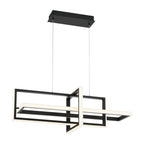 Eurofase 39323-019 Matte Black Bordo, Chandelier, 3-light, 38'', Matte Black, White Acrylic Image 4
