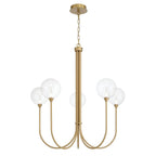 Eurofase 48922-012 Gold Iissa, Chandelier, 5-light, 34'', Gold, Clear Glass Image 2