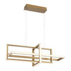 Eurofase 39323-026 Satin Gold Paint Bordo, Chandelier, 3-light, 38'', Satin Gold Paint, White Acrylic Image 1