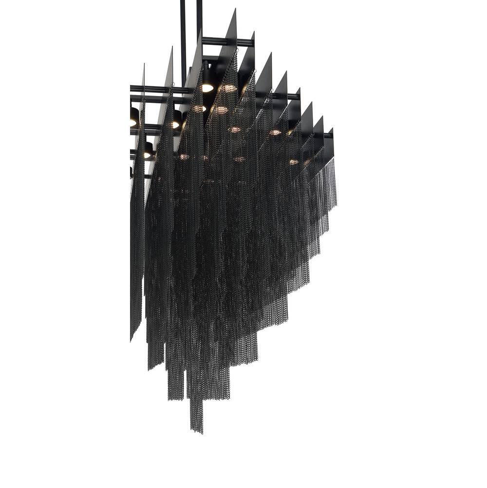 Eurofase Bloomfield, Chandelier, 22-light, 47'', Matte Black, Black Aluminum