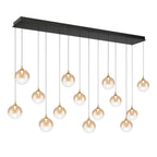 Eurofase Iissa, Chandelier, 14-light, 72'', Gold, Amber Glass