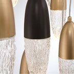Eurofase 43859-041 Gold Black Mix Ecrou, Chandelier, 12-light, 30'', Gold-black Mix, Clear Glass Image 1