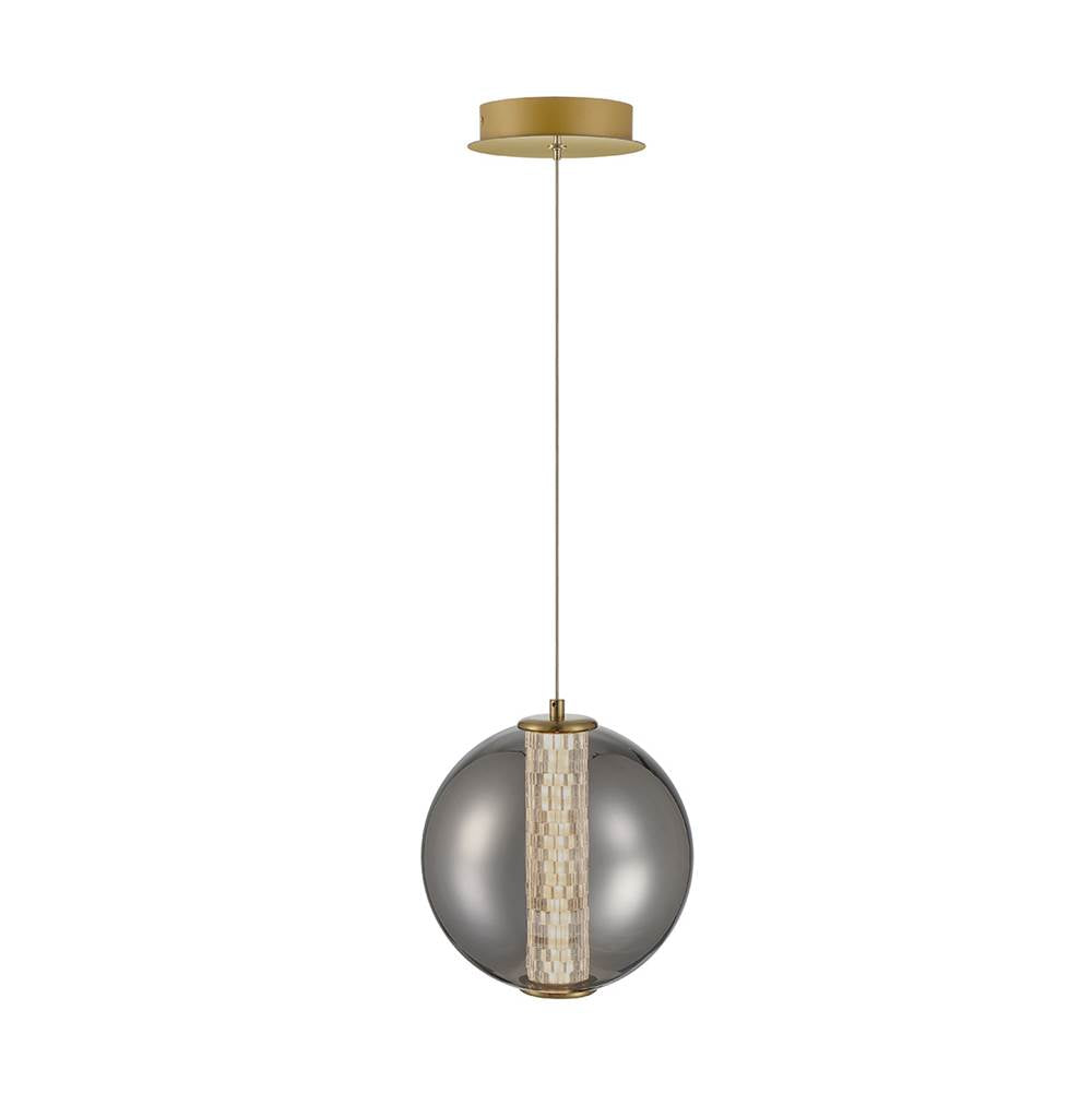 Eurofase 45735-023 Gold Atomo, Pendant, 9'', Gold, Smoked Glass Image 1