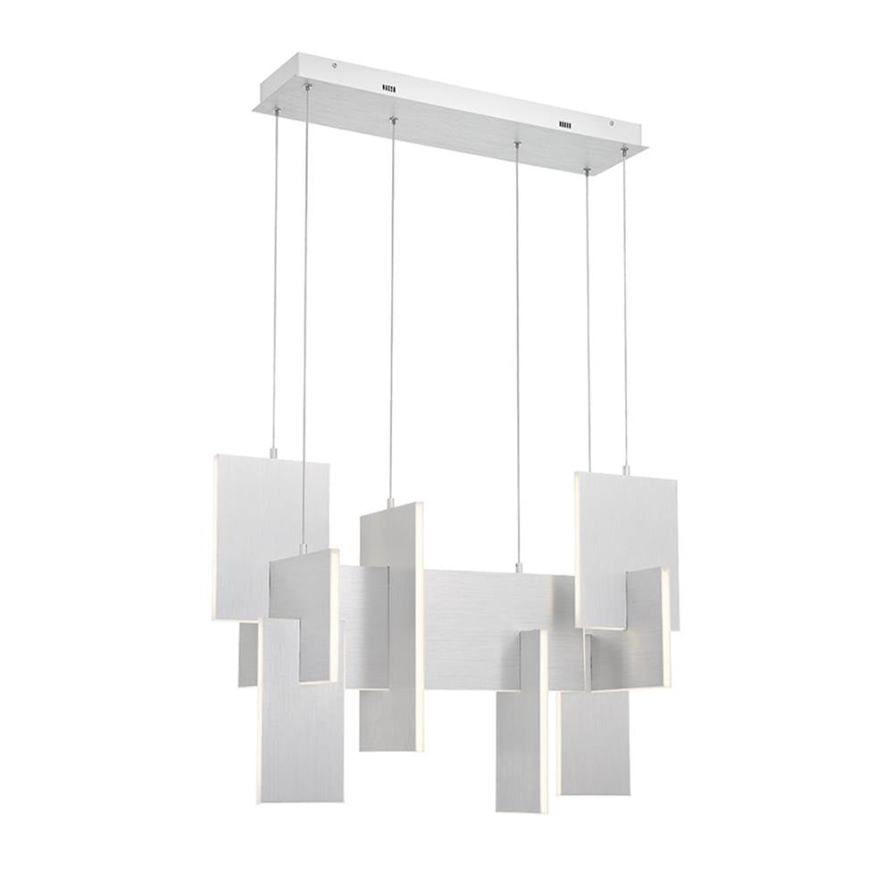 Eurofase 37345-036 Anodized Silver Coburg, Chandelier , 33'', Anodized Silver Image 6