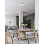 Eurofase Bria, Flush Mount, 15'', Chrome, White Acrylic
