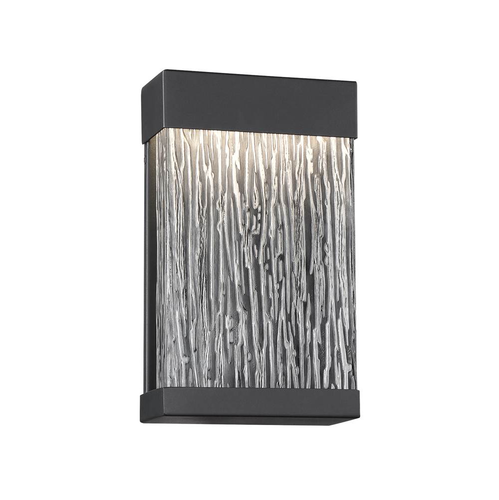 Eurofase Tiffany, Outdoor, 11'', Powder Coat Black, Clear Glass