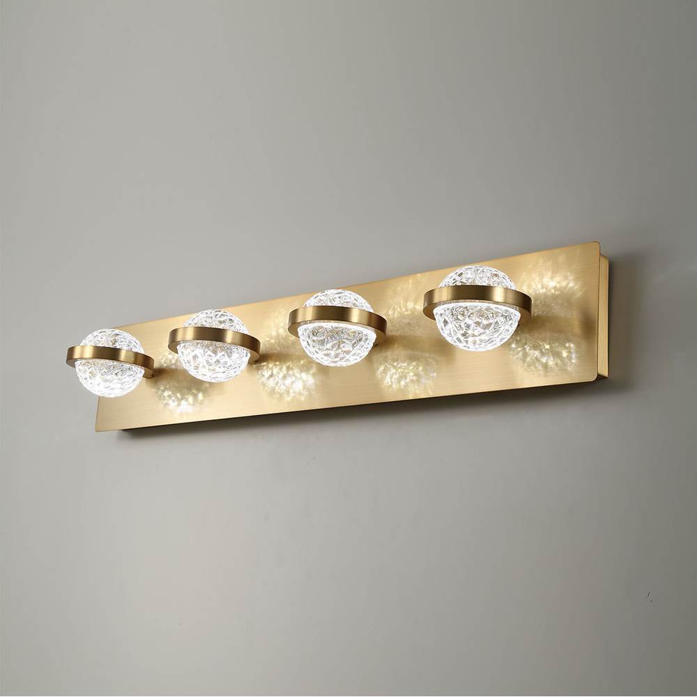 Eurofase 37071-028 Gold Ryder, Vanity, 5lt, 33'', Gold, Clear Glass Image 2
