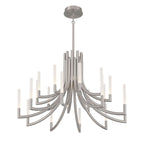 Eurofase 49012-026 Brushed Nickel Olette, Chandelier, 20-light, 42'', Brushed Nickel, Frosted Acrylic Image 5