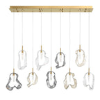 Eurofase 49239-010 Gold Norah, Chandelier, 9-light, 51'', Gold, Mixed Glass Image 1
