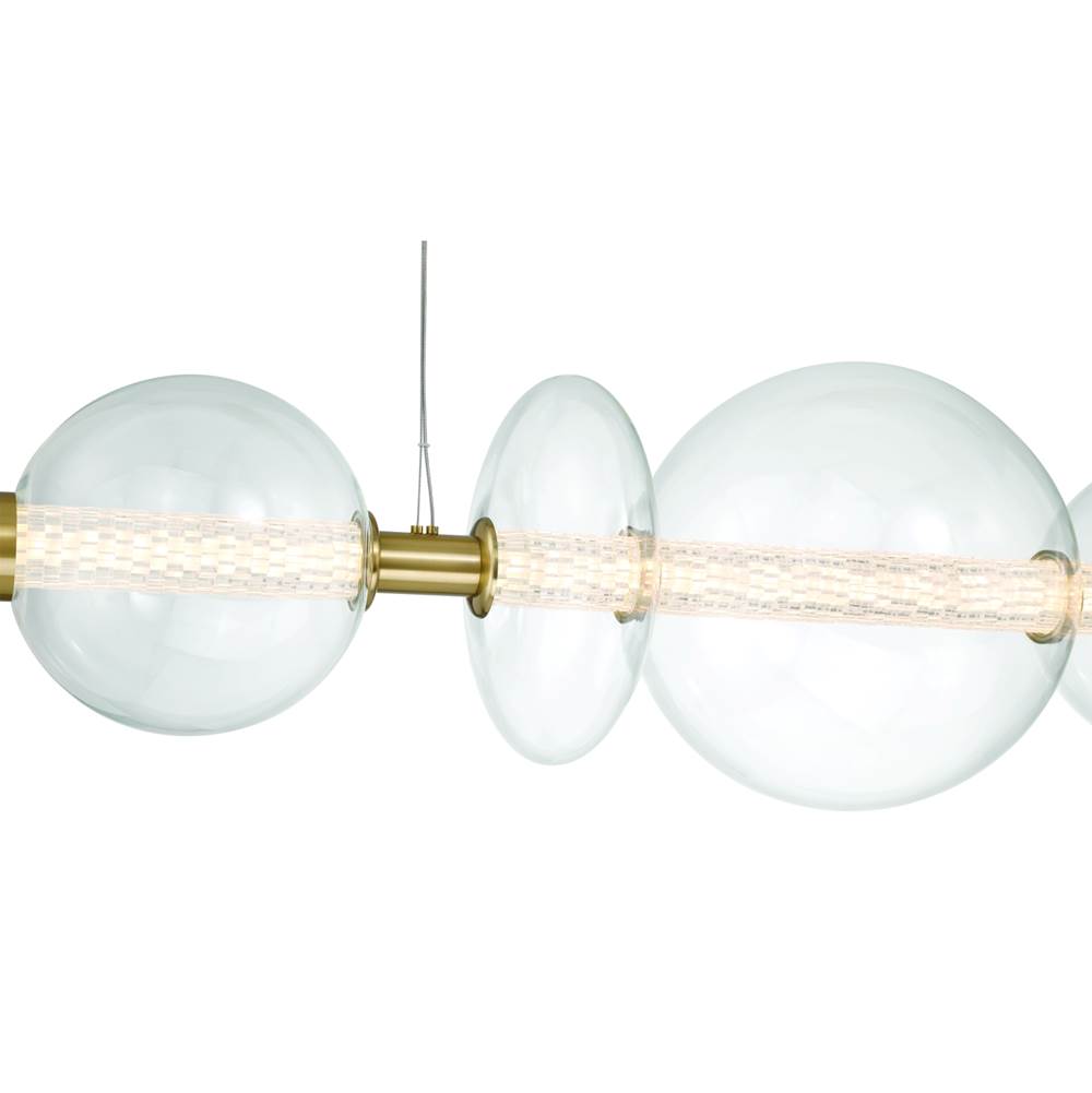 Eurofase 47257-016 Gold Atomo, Chandelier, 9-light, 74'', Gold, Clear Glass Image 2