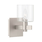 Eurofase 46811-028 Satin Nickel Decato, Wall Sconce, 9'', Satin Nickel, Clear Glass Image 1