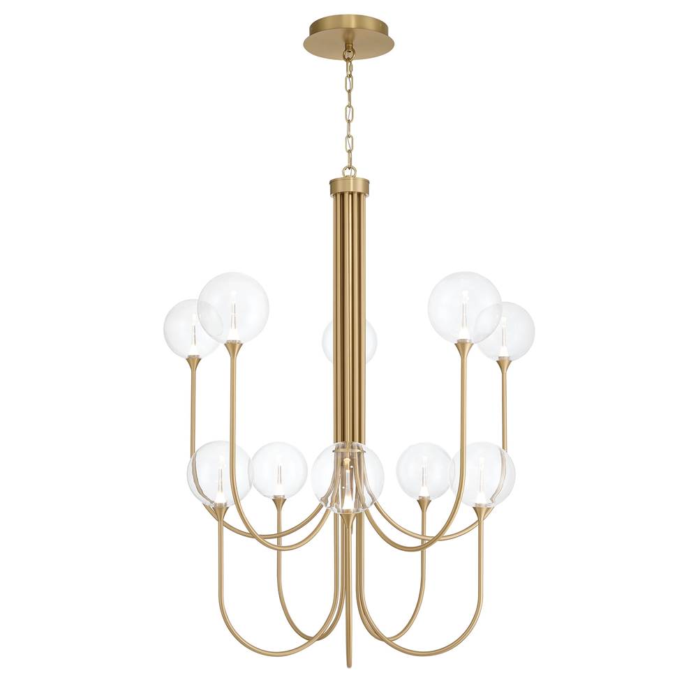 Eurofase Iissa, Chandelier, 10-light, 40'', Gold, Clear Glass