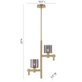 Eurofase 46520-012 Gold Decato, Chandelier, 2-light, 22'', Gold, Smoked Glass Image 1