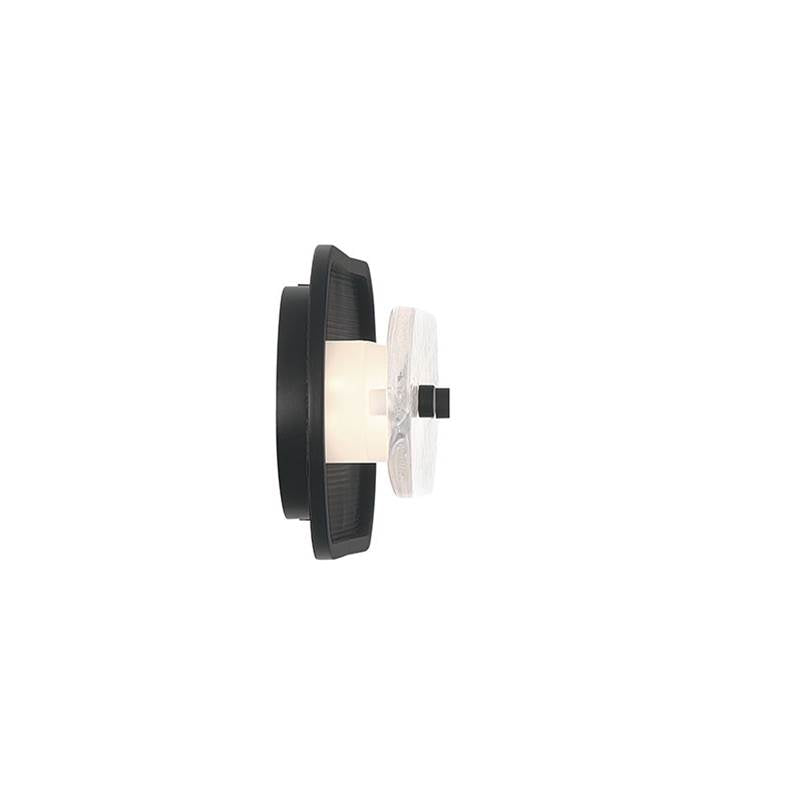 Eurofase Tramore, Wall Sconce, 16'', Matte Black, Silver Glass