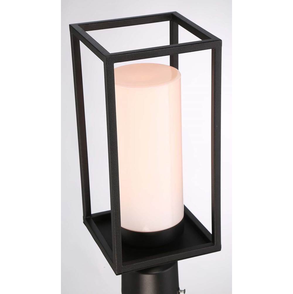 Eurofase Ren, Outdoor, 15'', Powder Coat Black, White Glass