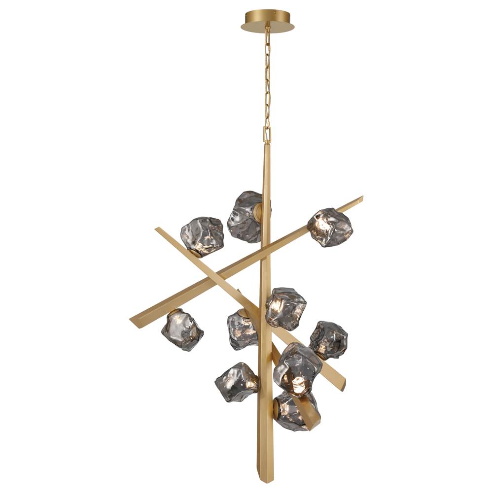 Eurofase 47235-014 Matte Gold Thorah, Chandelier, 10-light, 47'', Matte Gold, Smoked Glass Image 2