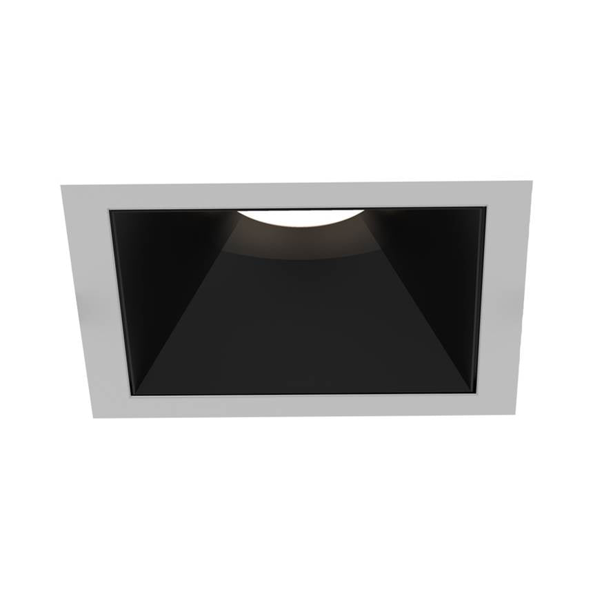 Eurofase Oscar Large 40w Square White Trim Black Baffle Wide 2700k Clear Lens