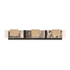 Eurofase 45346-019 Gold Black Mix Kasha, Vanity, 3lt, 28'', Gold-black Mix, Clear-white Acrylic Image 2