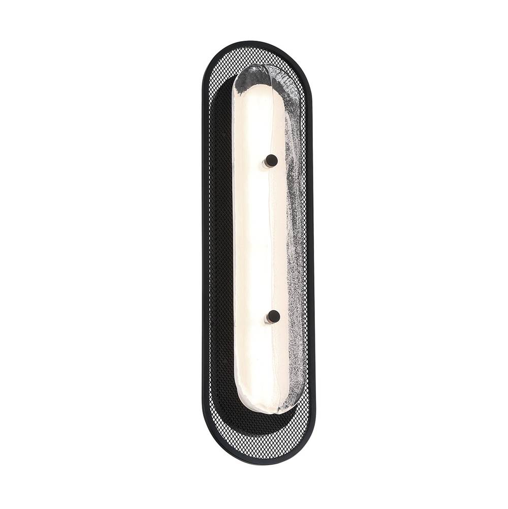 Eurofase 49443-011 Matte Black Tramore, Wall Sconce, 22'', Matte Black, Silver Glass Image 1