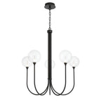 Eurofase 48923-019 Matte Black Iissa, Chandelier, 5-light, 34'', Matte Black, Clear Glass Image 2