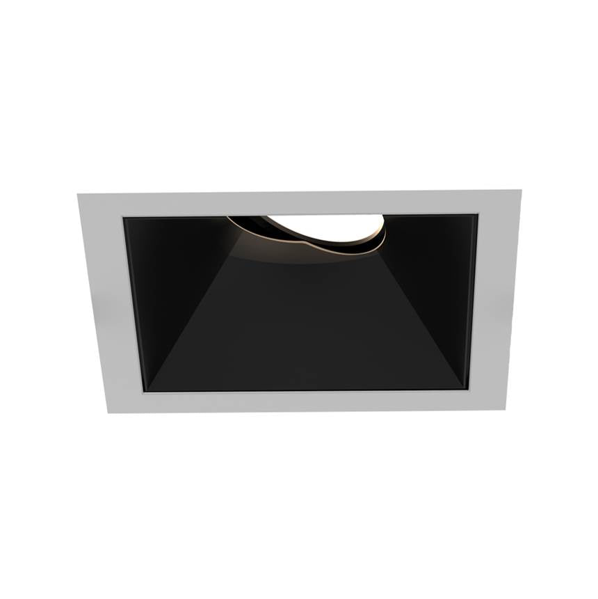 Eurofase Oscar Large 40w Square White Trim Black Baffle Gimbal Wide 3000k Clear Lens