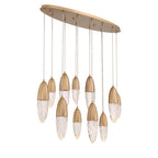 Eurofase 43861-035 Satin Gold Paint Ecrou, Chandelier, 12-light, 44'', Satin Gold Paint, Clear Glass Image 3