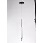 Eurofase 37237-011 Matte Black Cumberland, Pendant, 22'', Matte Black, White Glass Image 1