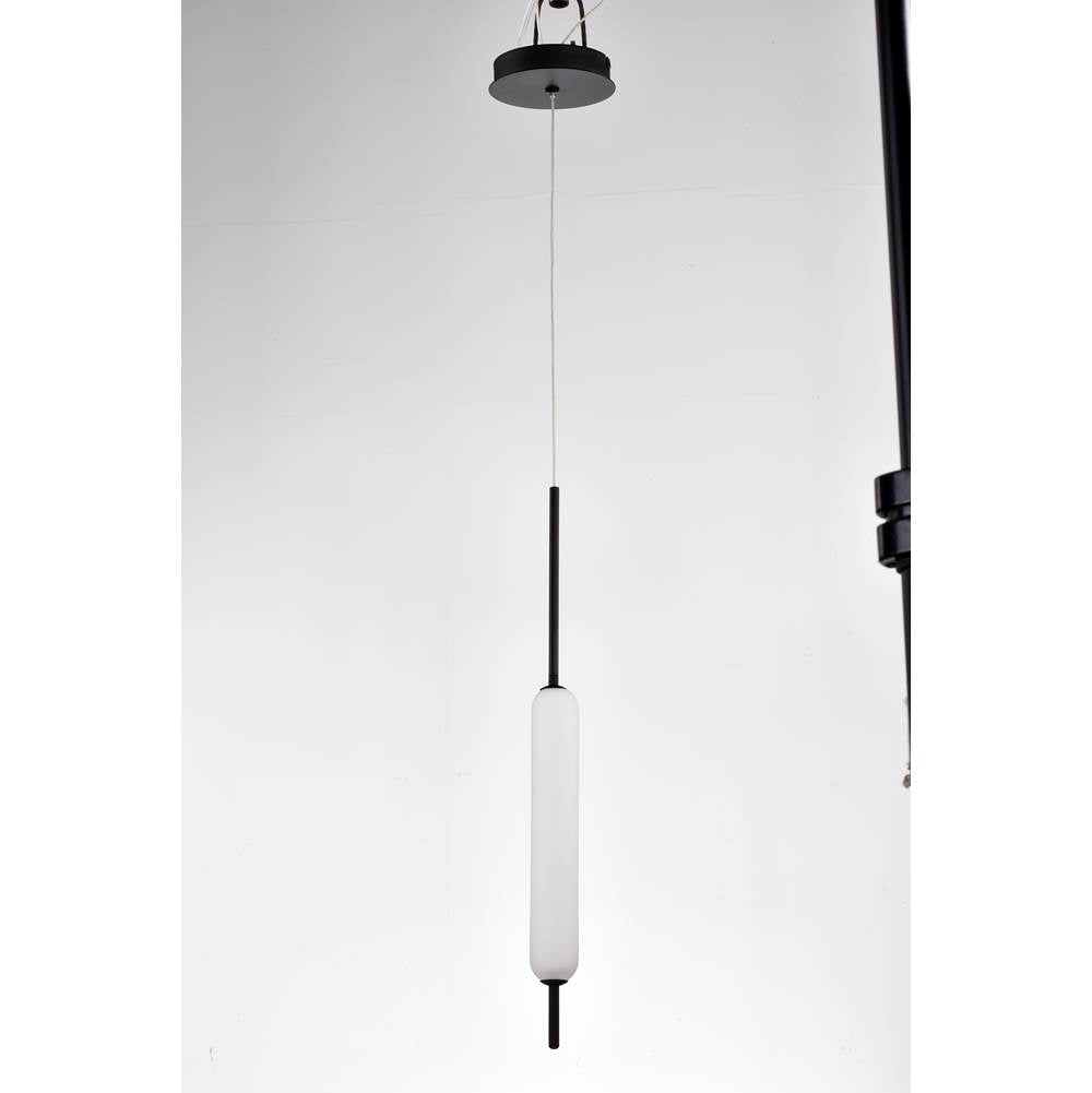 Eurofase 37237-011 Matte Black Cumberland, Pendant, 22'', Matte Black, White Glass Image 1