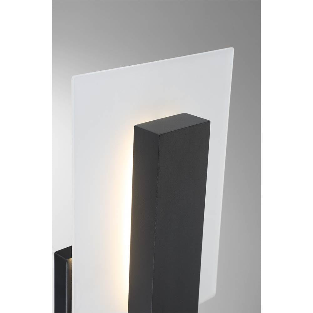 Eurofase Carta, Outdoor, 12'', Matte Black, Frosted Glass