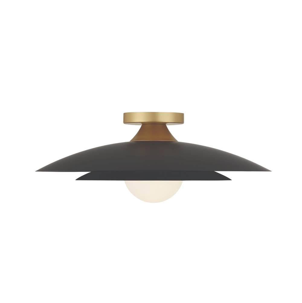 Eurofase 46815-040 Matte Black Welsh, Flush Mount, 18'', Matte Black, White Glass Image 2