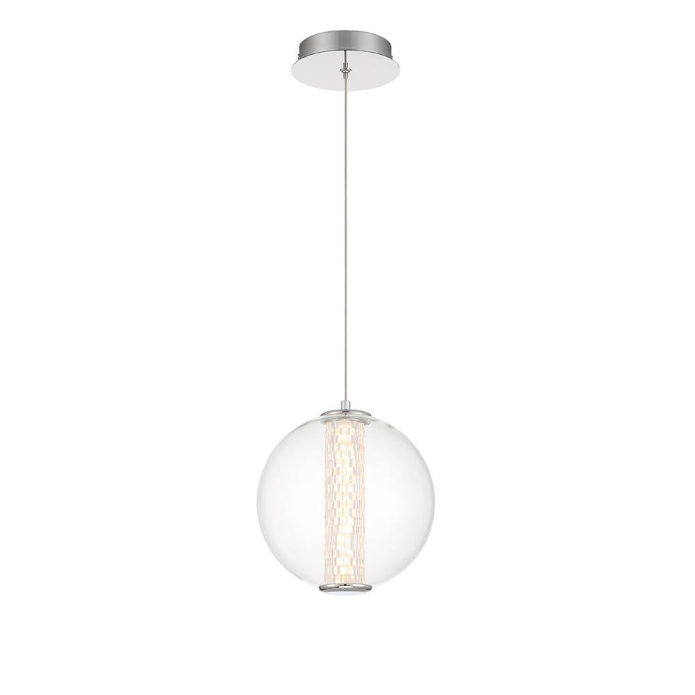 Eurofase 45735-011 Chrome Atomo, Pendant, 9'', Chrome, Clear Glass Image 1