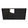 Eurofase Oscar Small 10w Square Black Trimless Black Baffle Wall Wash Wide 3500k Clear Lens
