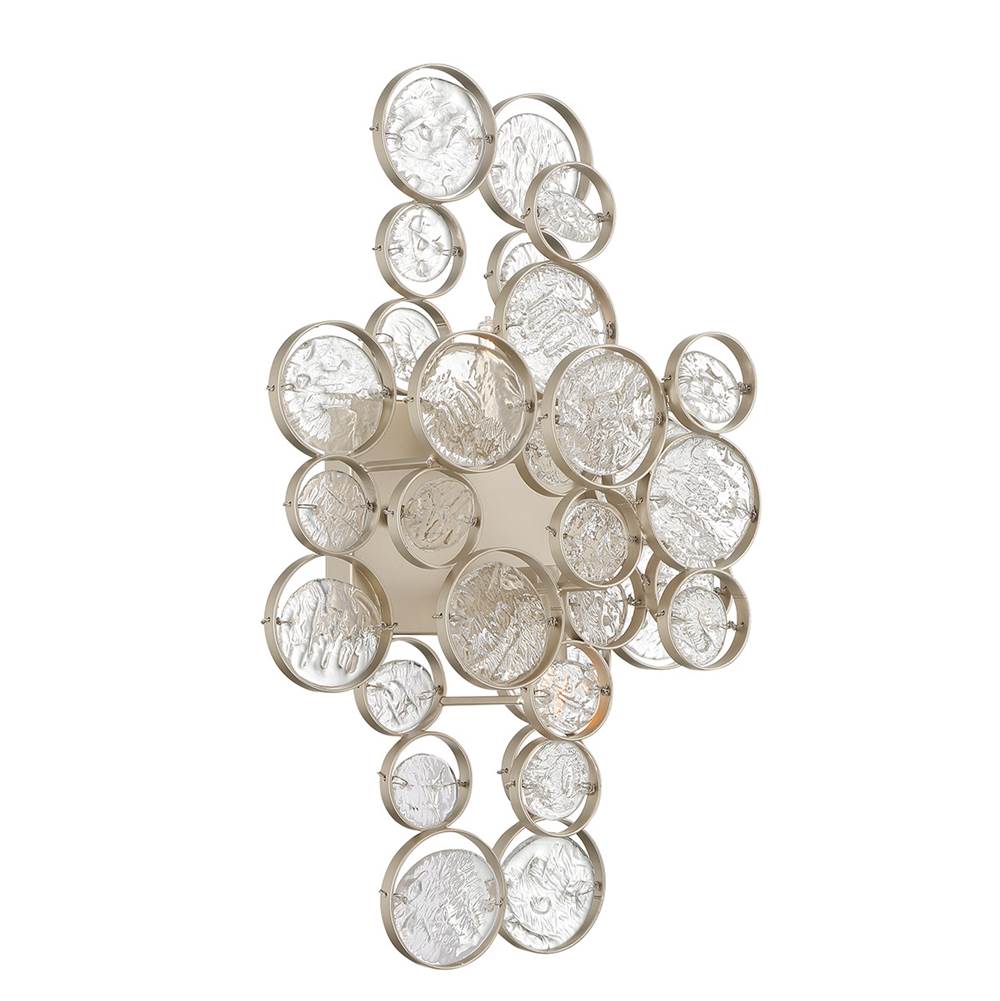 Eurofase 45452-017 Matte Silver Trento, Wall Sconce, 18'', Matte Silver, Clear Glass Image 8
