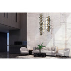 Eurofase 48960-014 Gold Atomo, Chandelier, 4-light, 50'', Gold, Mixed Glass Image 2