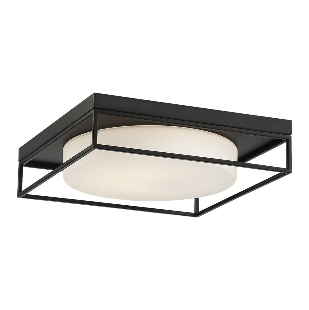 Eurofase 39333-032 Matte Black Rover, Flush Mount, 15'', Matte Black, White Glass Image 2