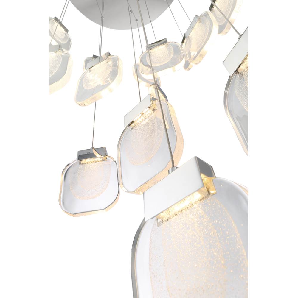 Eurofase Paget, Chandelier, 9-light, 20'', Chrome, Clear Glass