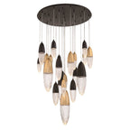 Eurofase 43860-043 Gold Black Mix Ecrou, Chandelier, 22-light, 40'', Gold-black Mix, Clear Glass Image 2