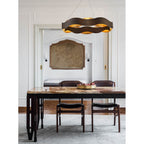 Eurofase 31384-018 Bronze Gold Mix Vaughan, Chandelier, 34'', Bronze-gold Mix, Gold Glass Image 5