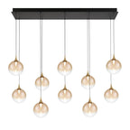 Eurofase 48932-035 Gold Iissa, Chandelier, 10-light, 47'', Gold, Amber Glass Image 5