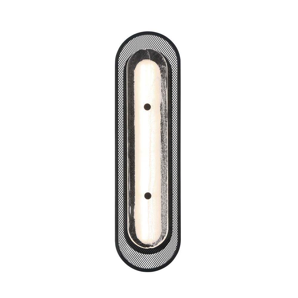 Eurofase 49443-011 Matte Black Tramore, Wall Sconce, 22'', Matte Black, Silver Glass Image 2