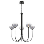 Eurofase 48923-026 Matte Black Iissa, Chandelier, 5-light, 34'', Matte Black, Smoked Glass Image 3
